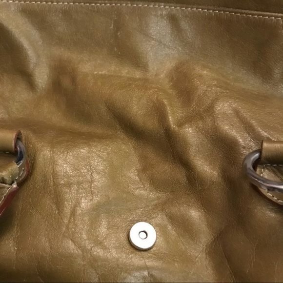 Helen Welsh Vintage Retro Green Leather Shoulder Baguette Purse Bag - Picture 14 of 16